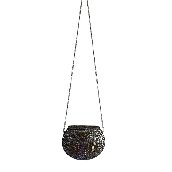 Zoya Clutch Antik Kraft Silver and Brown Clutch